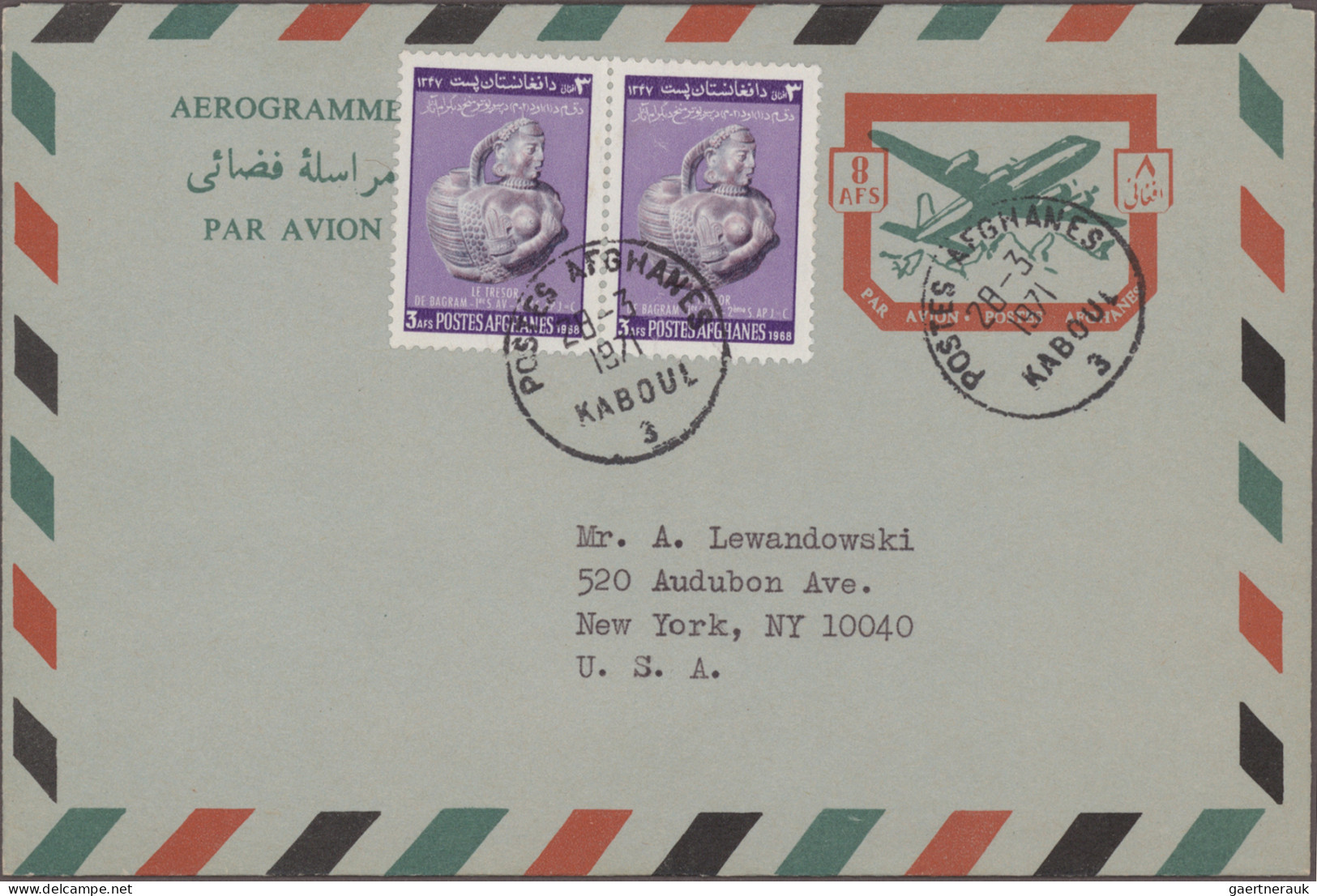 Afghanistan - postal stationery: 1915-modern: Collection of more than 50 postal