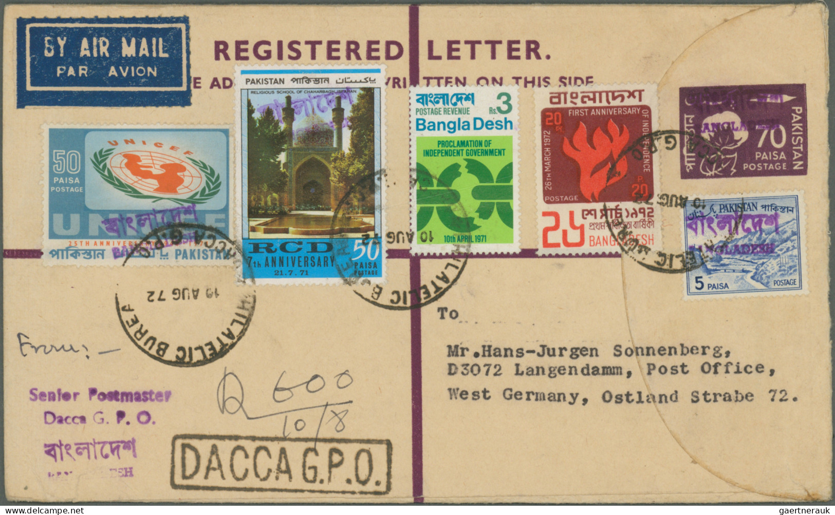 Bangladesch - postal stationery: 1972/1992, comprehensive collection of apprx. 8