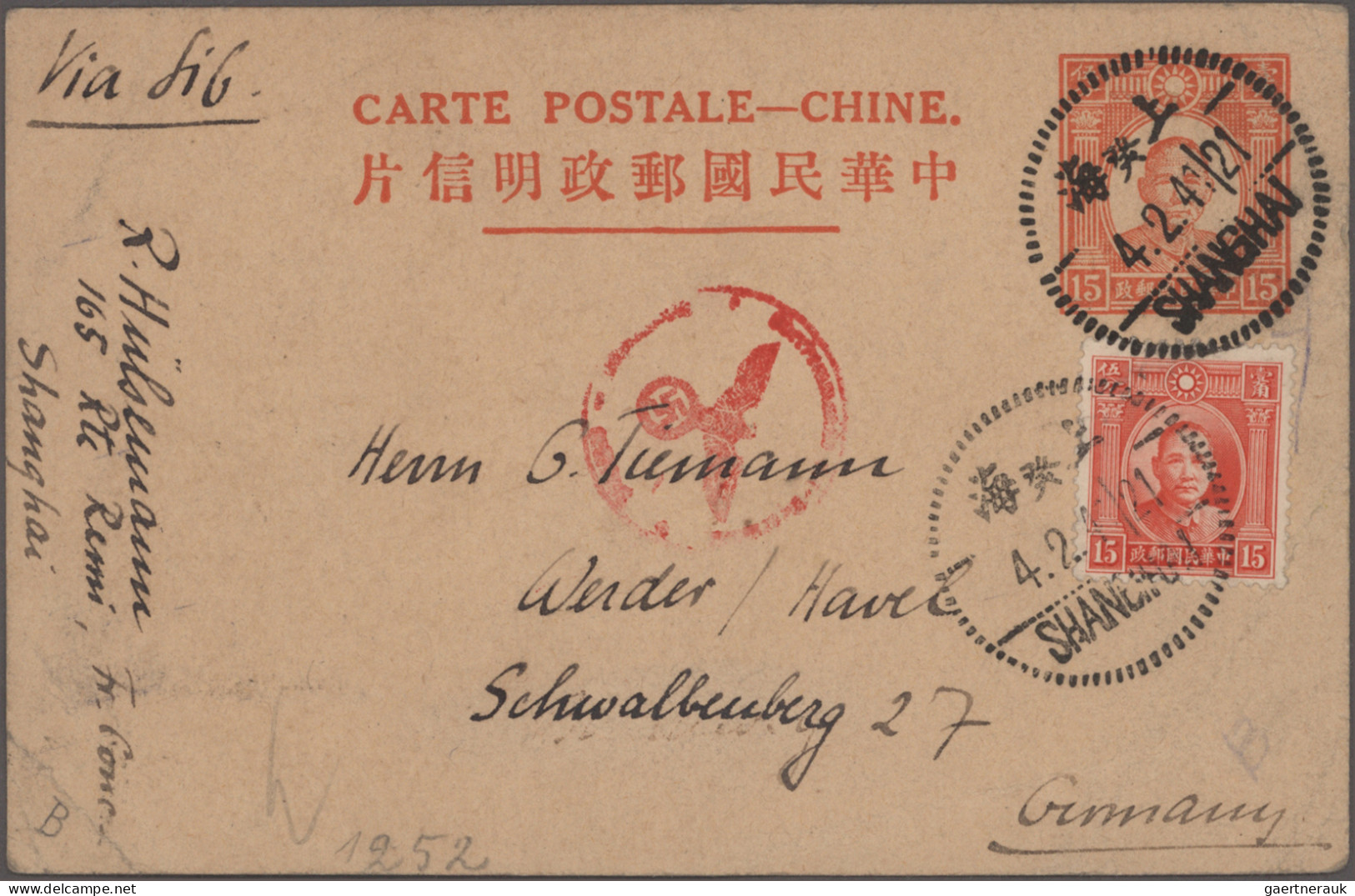 China - Postal stationery: 1897/1936, lot of stationery unused mint (10, inc. 19