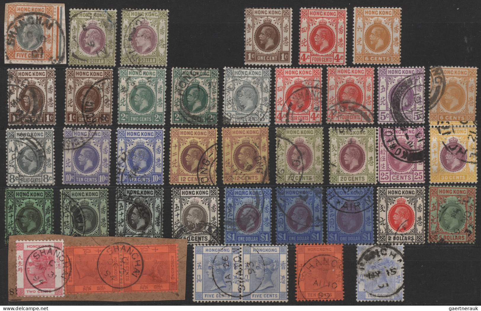 Hong Kong: 1863/1931, Definitives QV-KGV, Mostly Used On Stockcards And In Stock - Autres & Non Classés