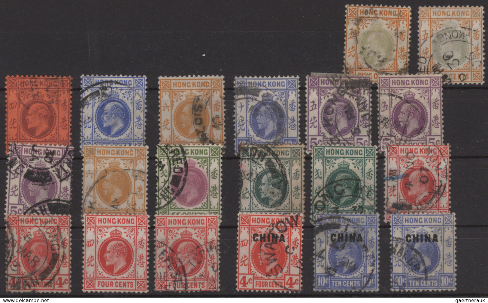 Hong Kong: 1863/1931, Definitives QV-KGV, Mostly Used On Stockcards And In Stock - Autres & Non Classés