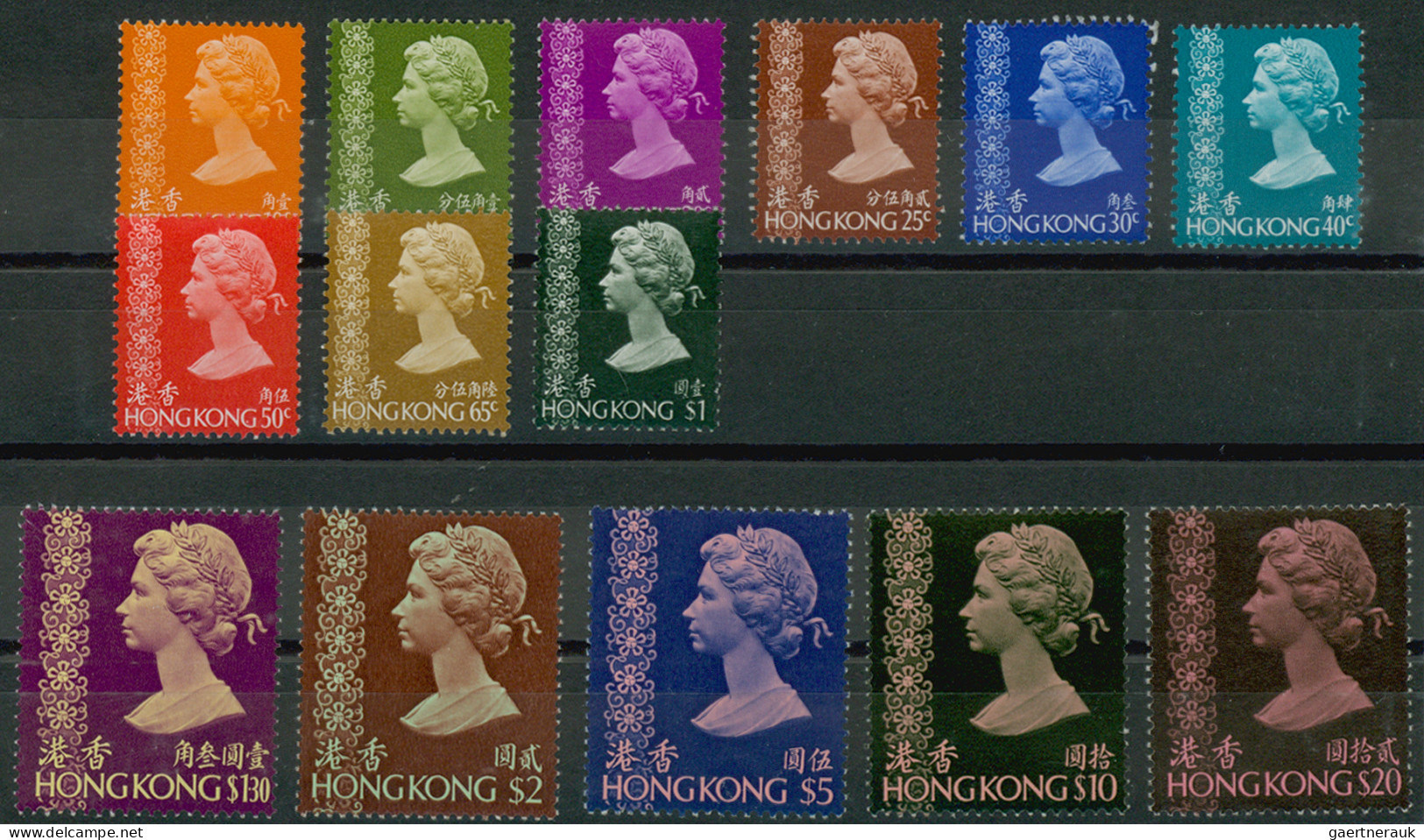 Hong Kong: 1962/1973, Elisabeth II, 2 Freimarkensätze Sowie Block 1 Bis 5, 7, 9, - Andere & Zonder Classificatie