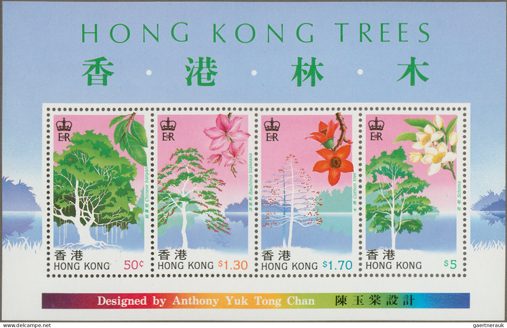 Hong Kong: 1962/1973, Elisabeth II, 2 Freimarkensätze sowie Block 1 bis 5, 7, 9,