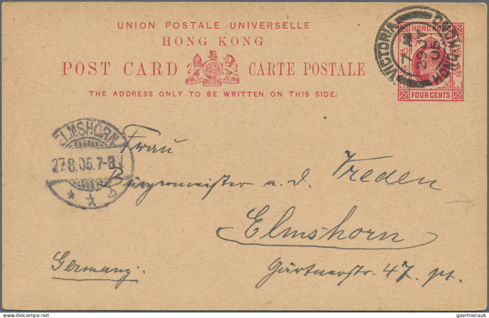 Hong Kong - Postal Stationery: 1894/1911, Ten Used Stationeries Of QV (5) And KE - Entiers Postaux