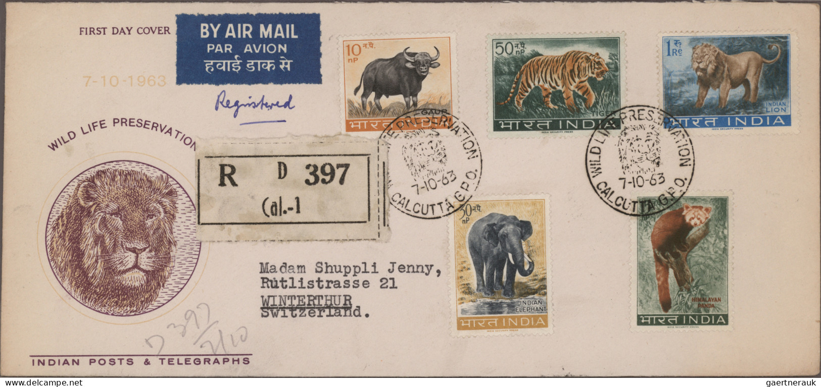 India: 1956/1967 About 85 FDC's Sent To Switzerland, Obviously All Different, Fr - Covers & Documents