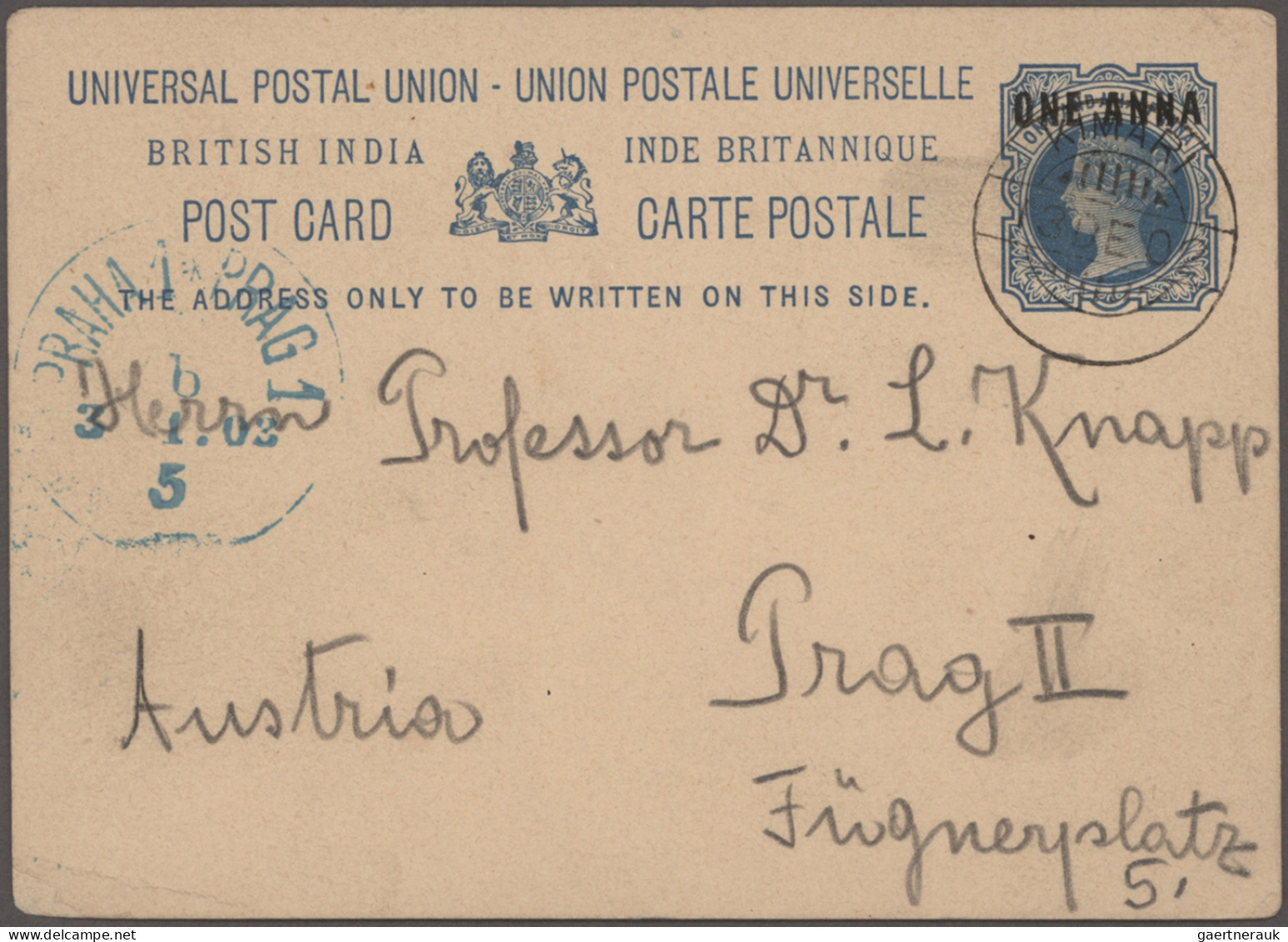 India - Postal Stationery: 1850's-1960's (c.): About 150 Postal Stationery Items - Ohne Zuordnung