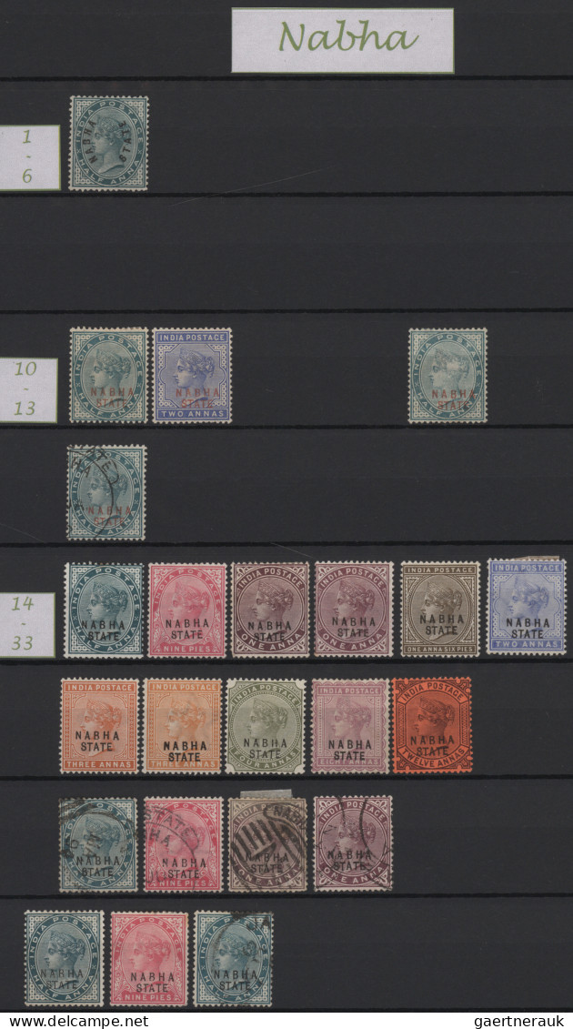 India - States: 1884/1949 Comprehensive Collection And Accumulation Of About 170 - Altri & Non Classificati