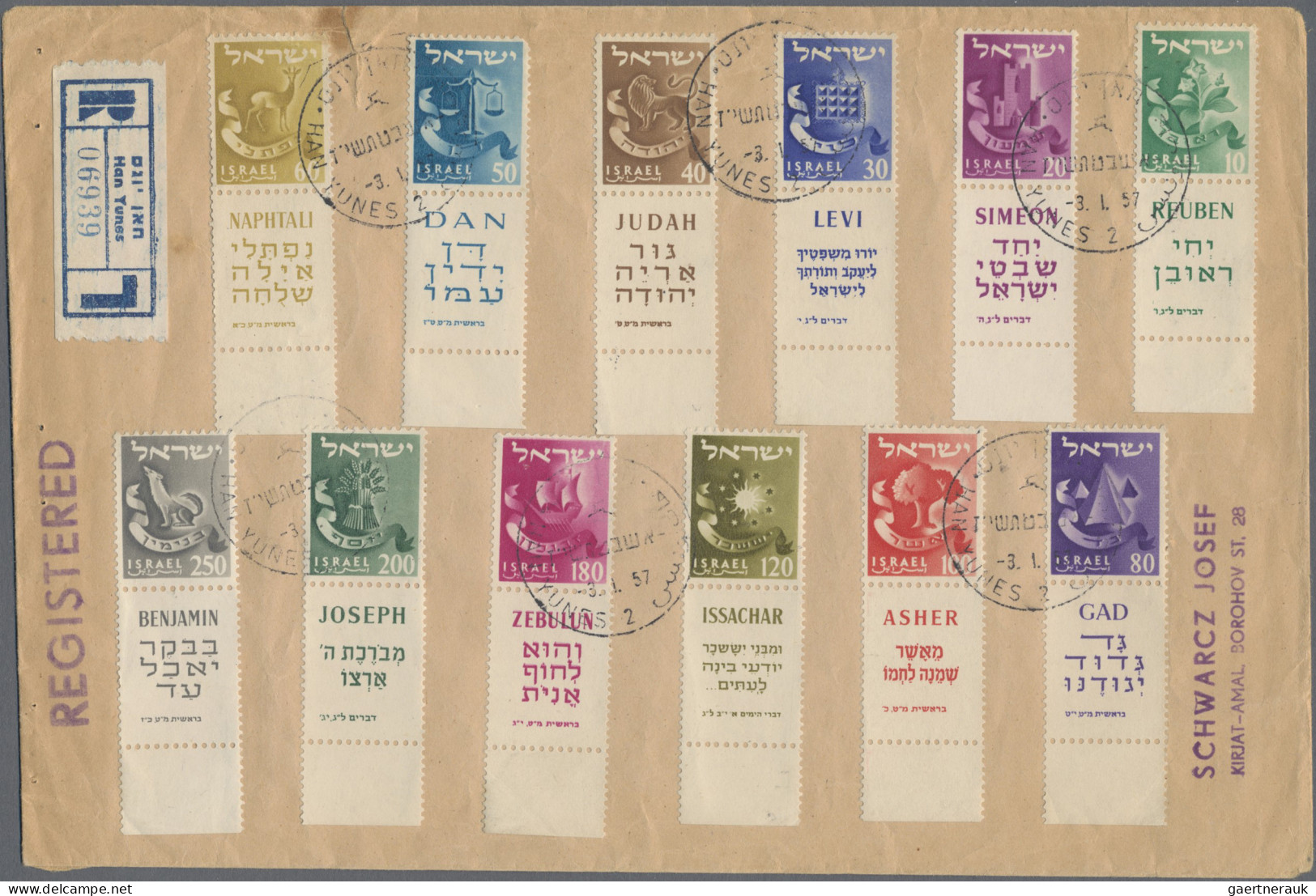 Israel: 1952/2008, Mainly From 1970s Onwards, Impressive Accumulation Of More Th - Briefe U. Dokumente