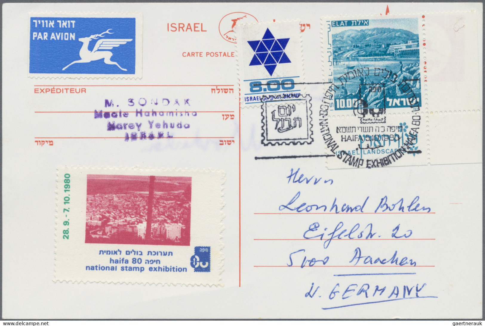 Israel: 1960/2000, accumulation of more than 800 covers/cards/stationeries, main