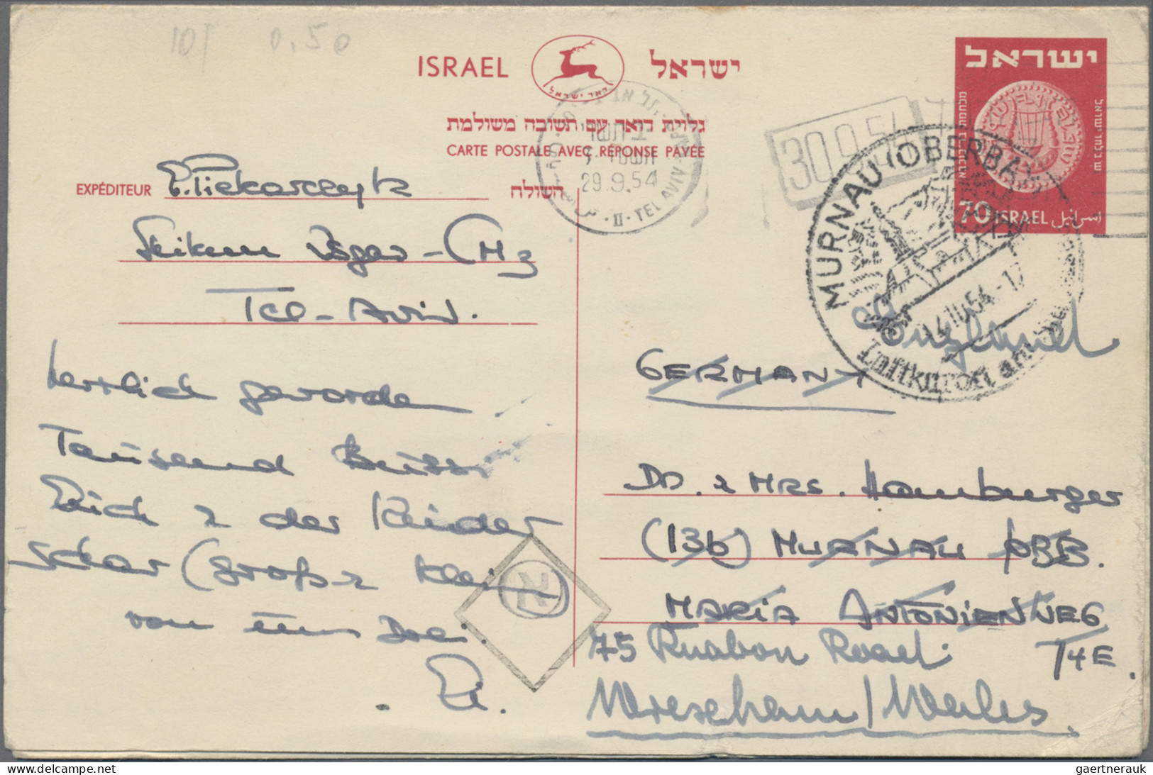 Israel - postal stationery: 1950/1990 (ca.), collection/balance of apprx. 280 us