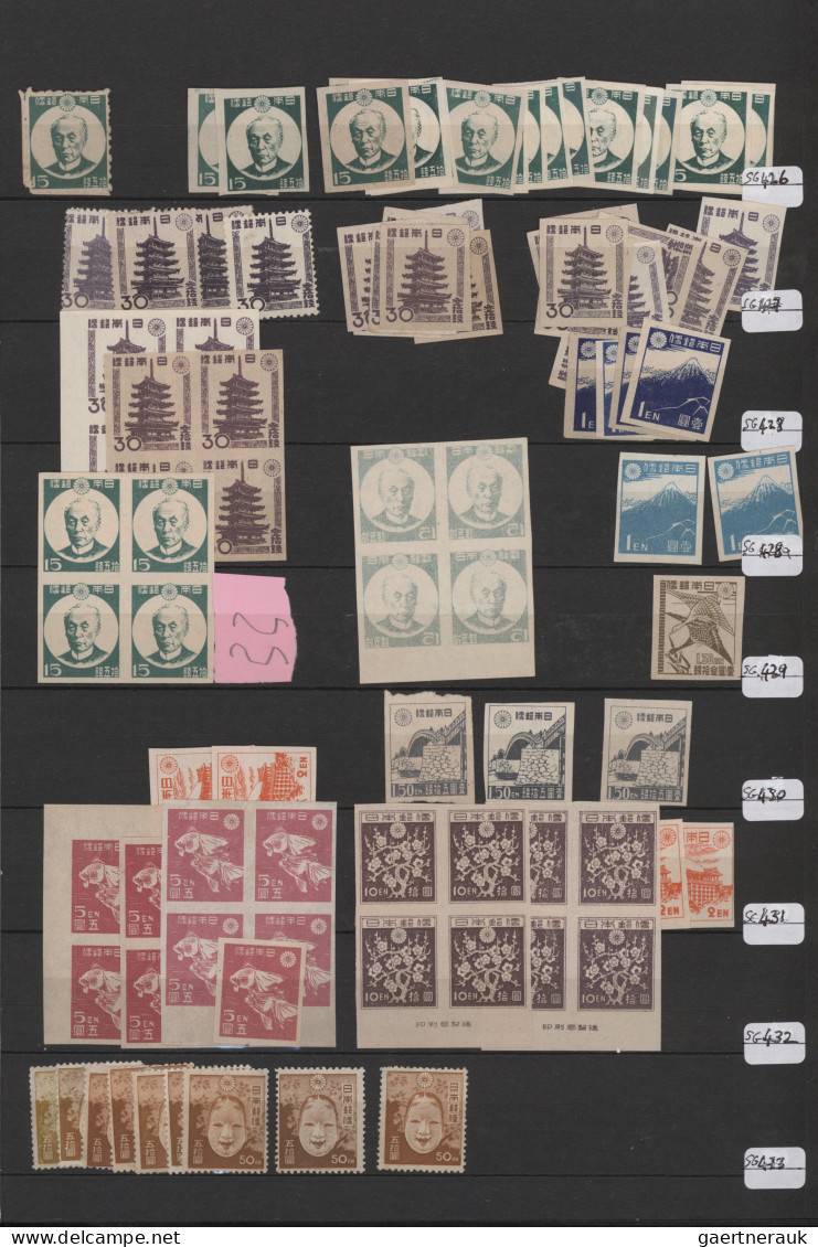 Japan: 1946/1960, Dealers Stockbook Of Only Stamps Unused (mainly MNH, Some Moun - Otros & Sin Clasificación