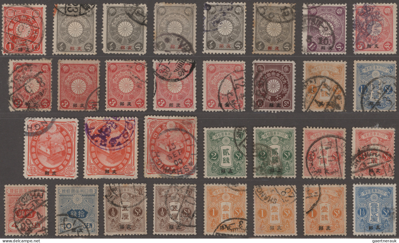 Japanese Post In China: 1900/1919, Mint And Used On Stockcards Inc. Tazawa 6s, 8 - 1943-45 Shanghai & Nanjing