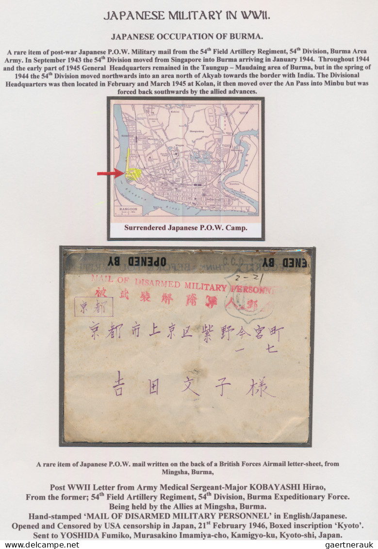 Japanese Occupation WWII: 1942/1944, Dealer Stock Of Covers, Postal Stationeries - Myanmar (Burma 1948-...)