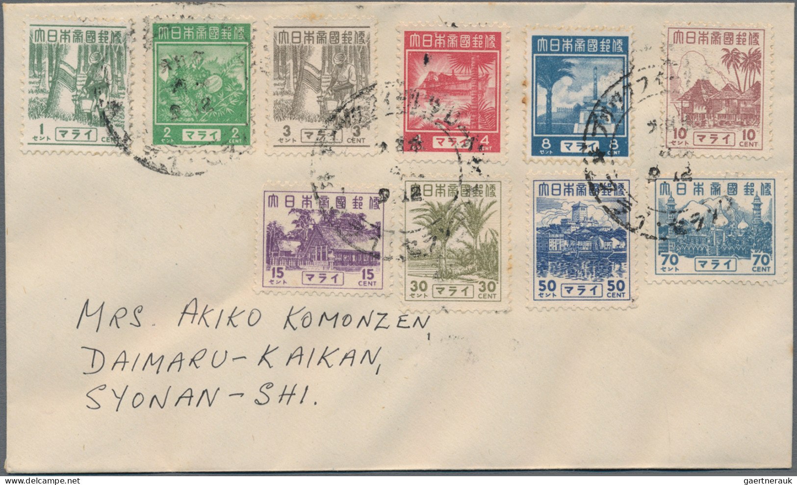 Japanense Occupation Of Malaya: 1942/1945, Dealer Stock Of Covers, Postal Statio - Malasia (1964-...)