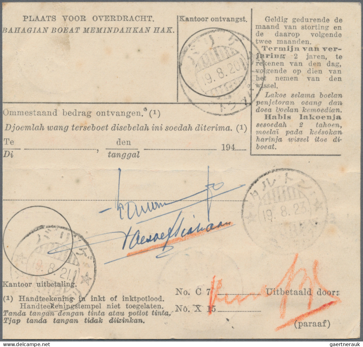 Japanese Occupations WWII: 1942/45, 13 Inland Transfer Forms Used From Medan, Pa - Indonesien