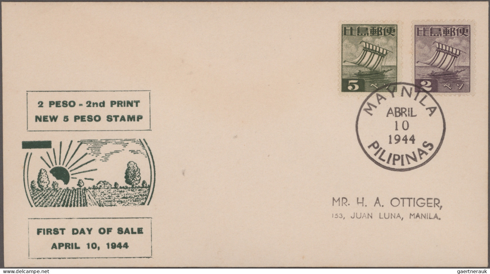 Japanese Occupation WWII - Philipines: 1943/1944, FDC And Commemorative Events ( - Philippinen