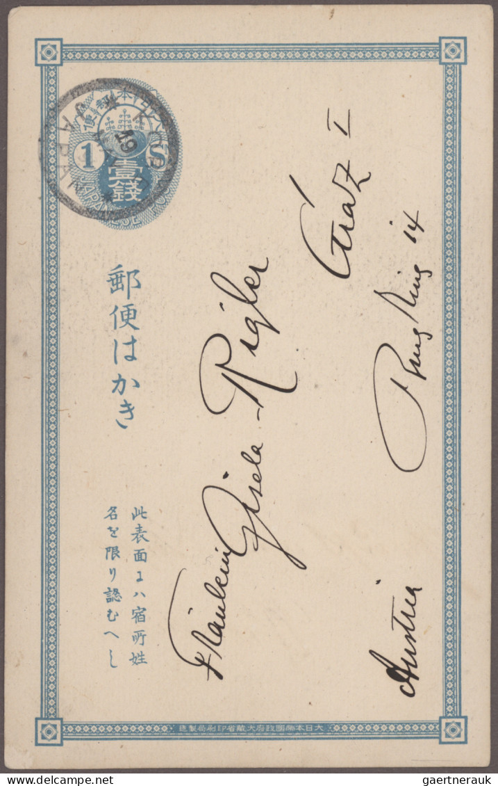 Japan - Postal stationary: 1873/1944, standard inland usage postcards, collectio