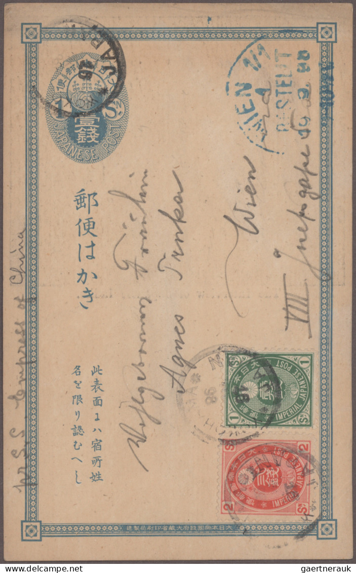 Japan - Postal stationary: 1873/1944, standard inland usage postcards, collectio