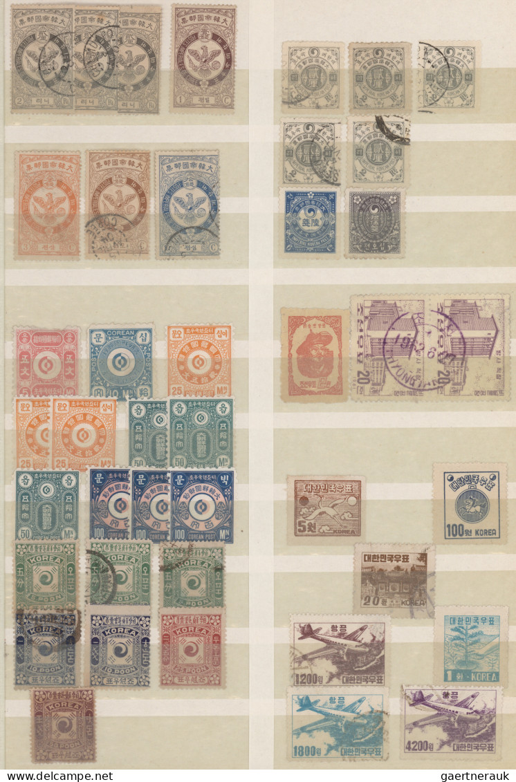 Korea: 1884/1980 (ca.), Mostly Used Collection Inc. ROK And North (from 1960) In - Corée (...-1945)