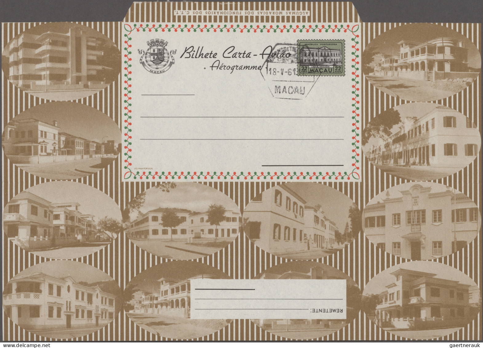 Macau - Postal Stationery: 1951/1999 (ca.), Collection Of 32 Air Letter Sheets, - Postal Stationery