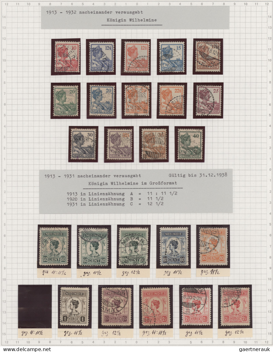 Dutch India: 1864/1963, Used And Mint Collection Arranged On Written-up Album Pa - Nederlands-Indië