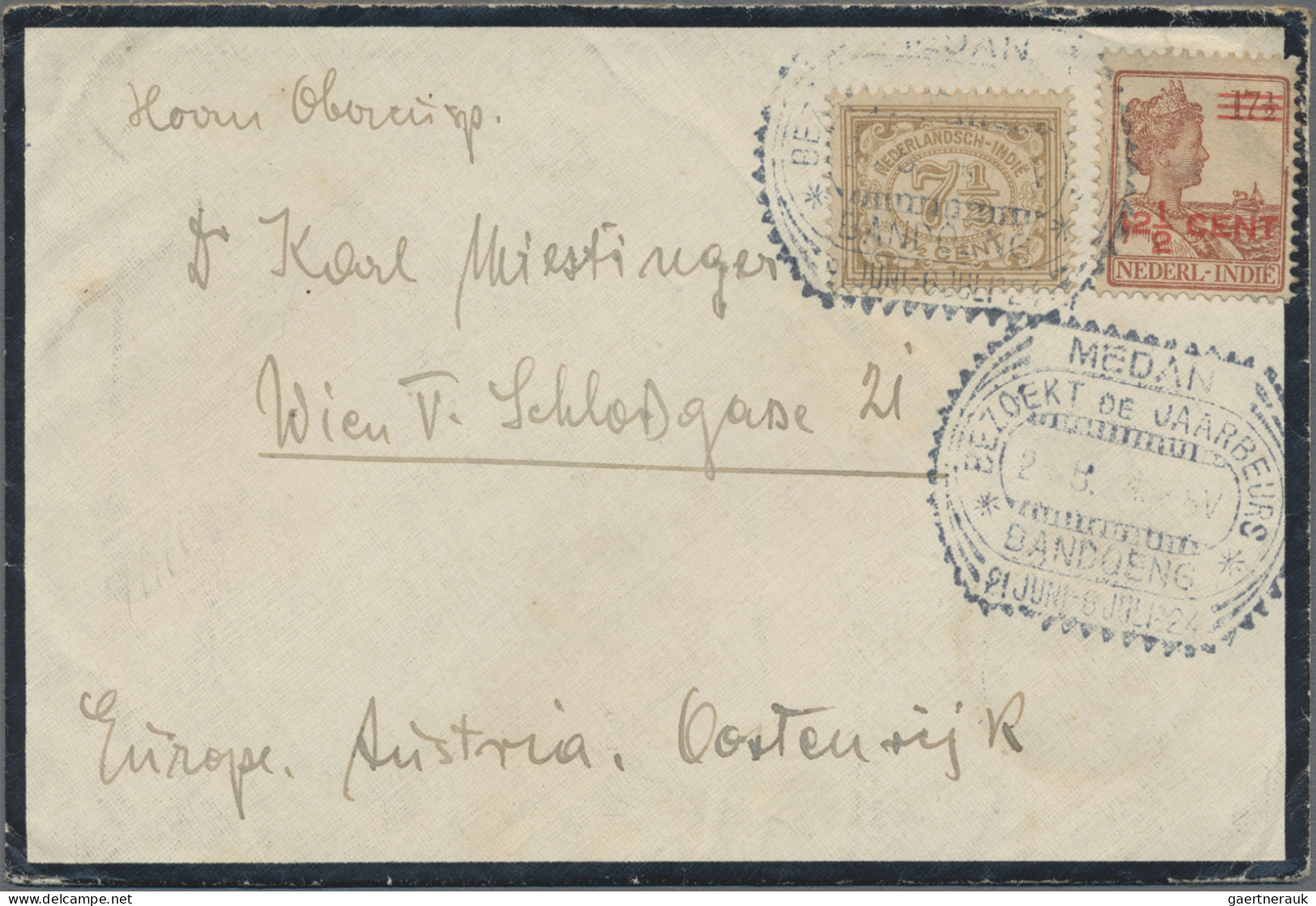 Dutch India: 1922-32: Group Of 11 Covers To Austria, With A Wide Range Of Postma - Indes Néerlandaises