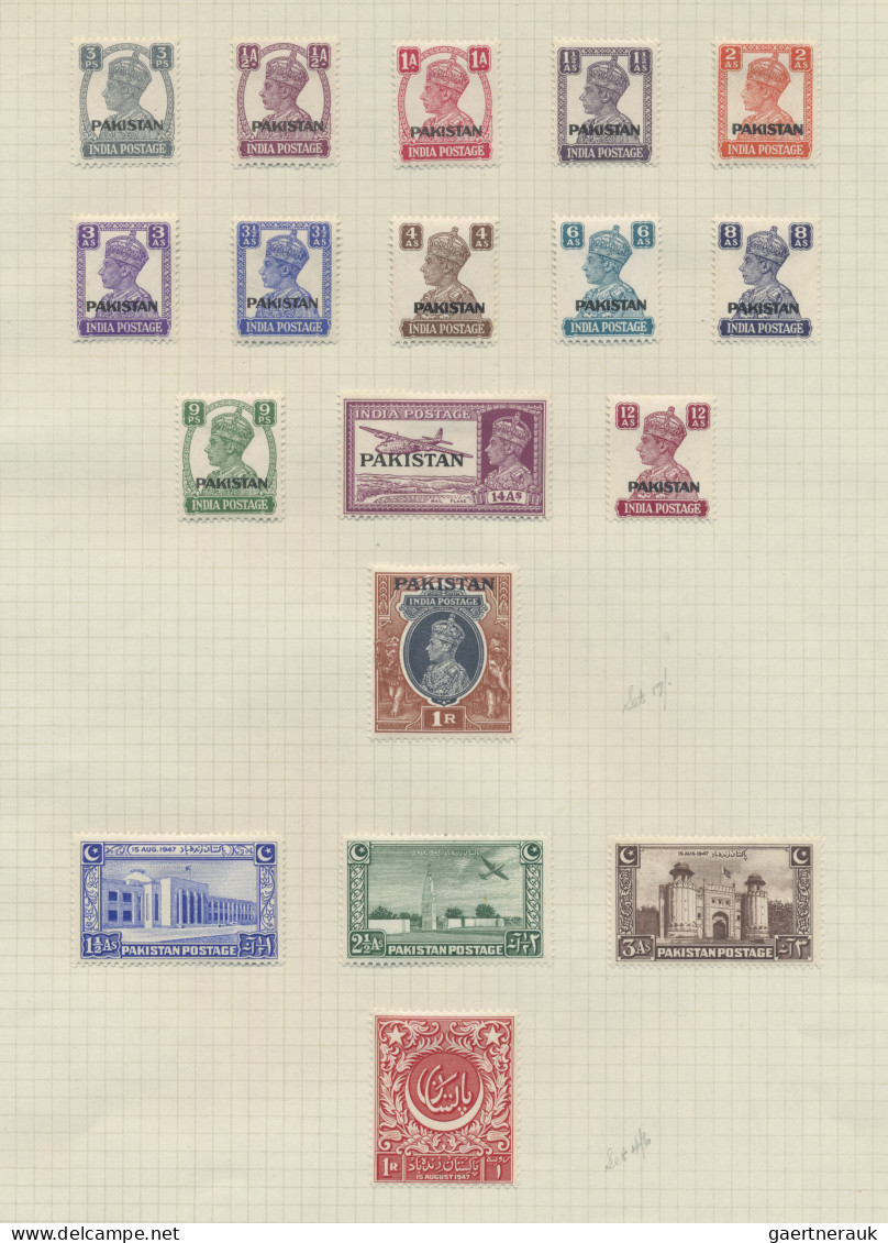 Pakistan: 1947-modern: Collection Of Some Hundred Stamps On Old Album Pages And - Pakistan