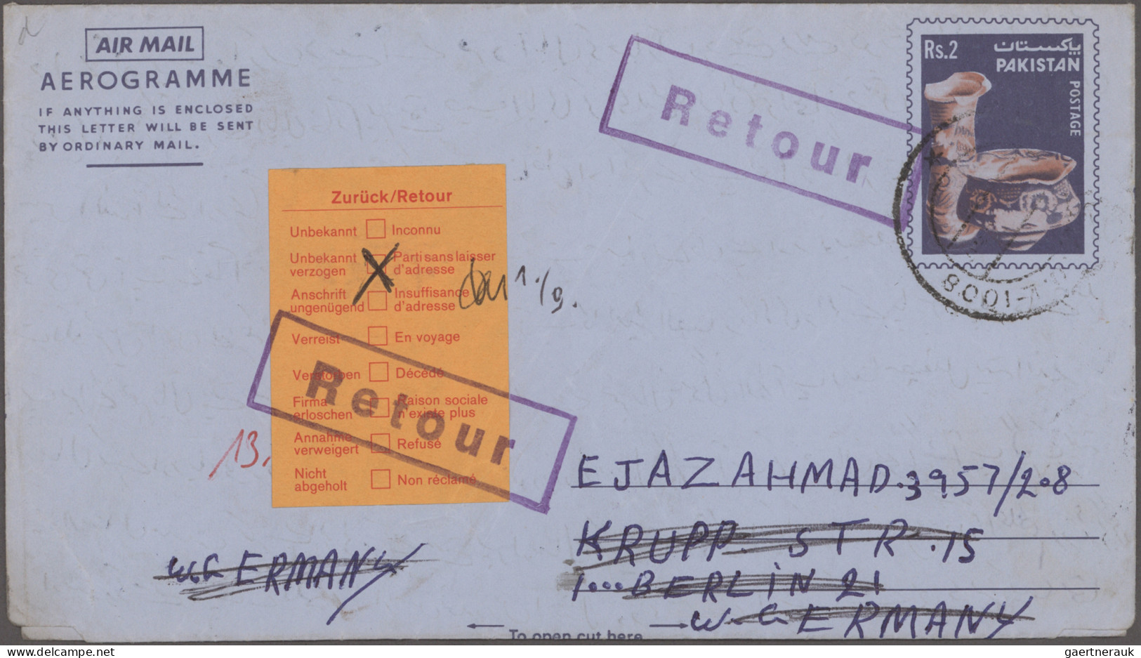 Pakistan - Las Bela: 1948/2003, Collection Of Apprx. 220 Mainly Used Stationerie - Pakistán