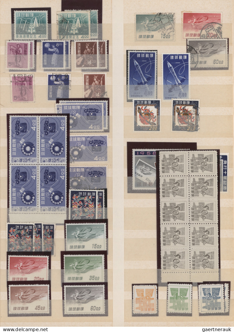 Ryu Kyu: 1949/1972, Mint Never Hinged (some Earlies No Gum) And Used, Double Col - Ryukyu Islands