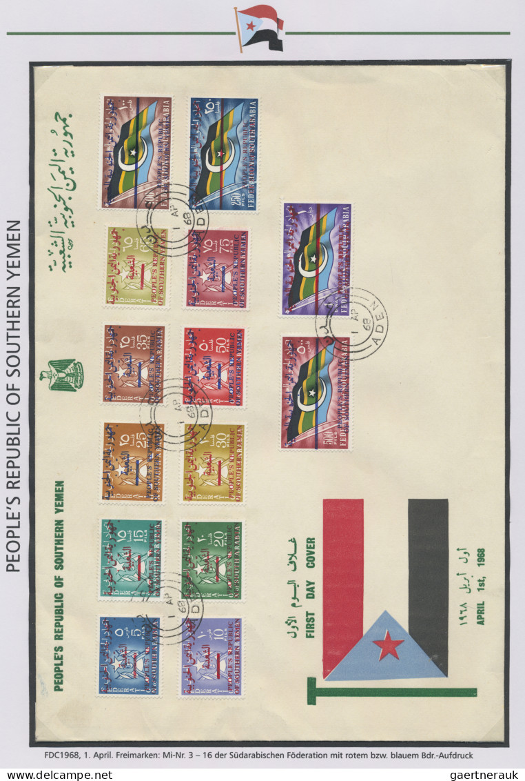 South Yemen: 1968/1984, Comprehensive Collection Of Stamps, Covers, And FDC, Wel - Jemen