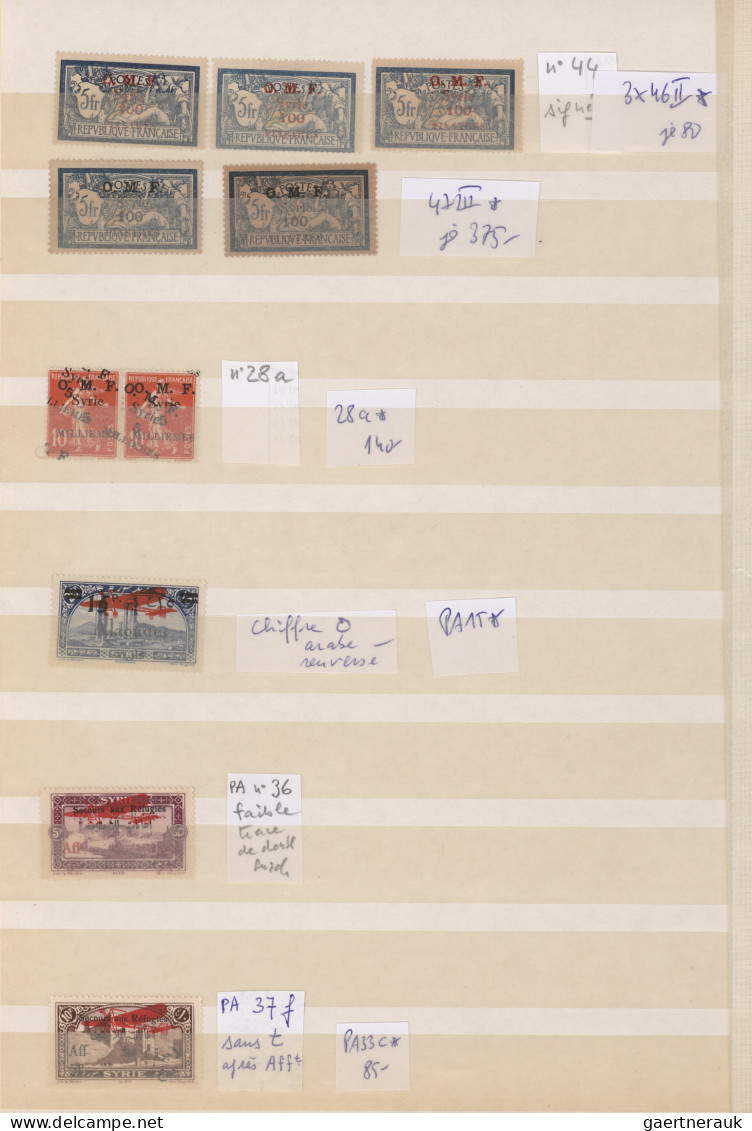 Syria: 1919/1926, Chiefly Mint Assortment Of Better Overprints (incl. One Alaoui - Siria