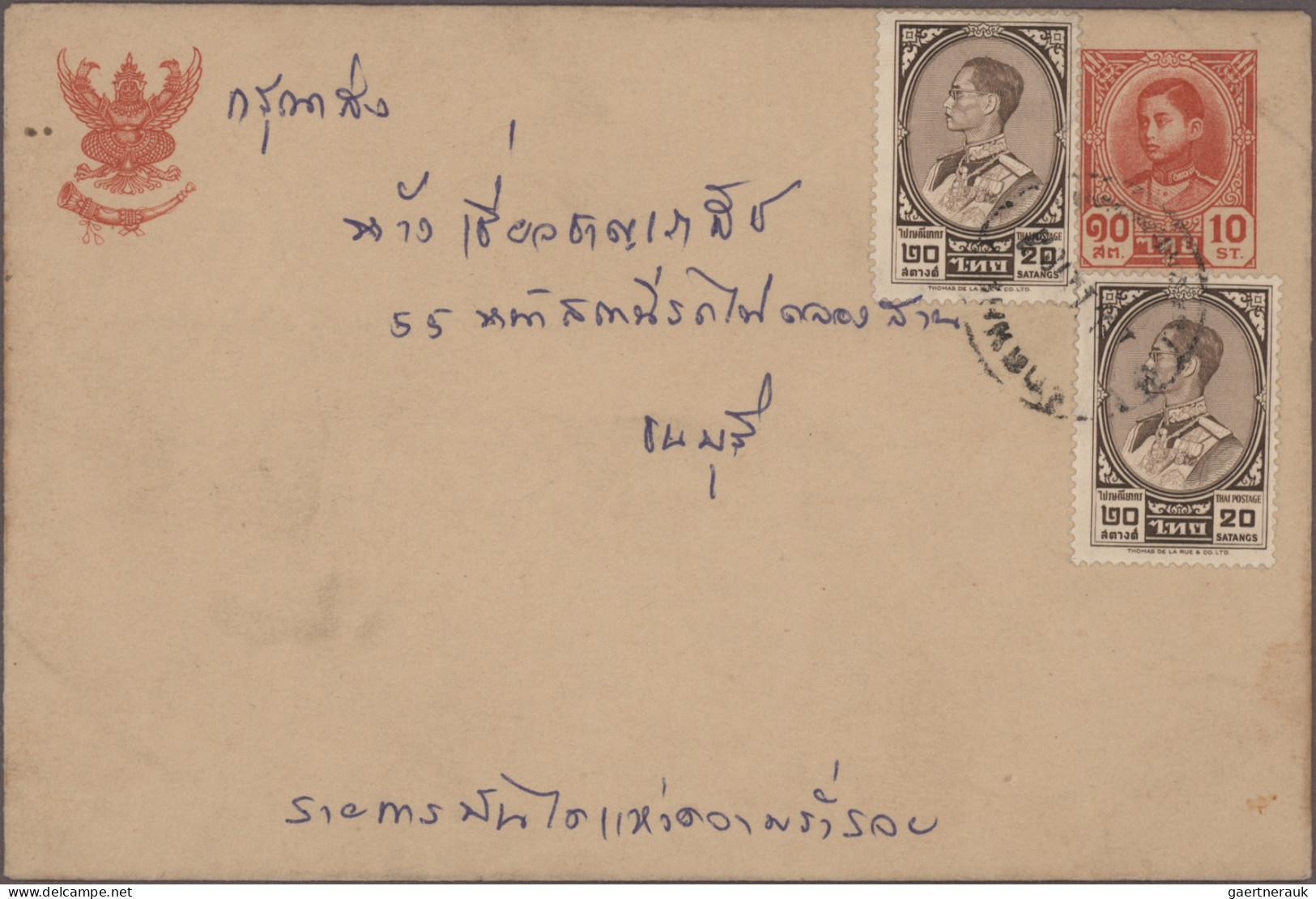 Thailand - Postal Stationery: 1883-1980's ca.: Specialized collection of about 3