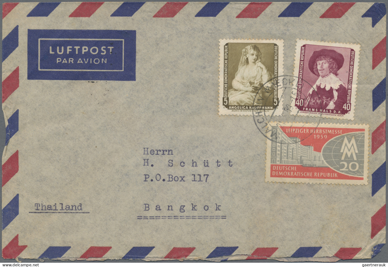 Thailand - Incoming Mail: 1948/1960 Ca.: 25 Covers From The Germany To Thailand, - Thaïlande