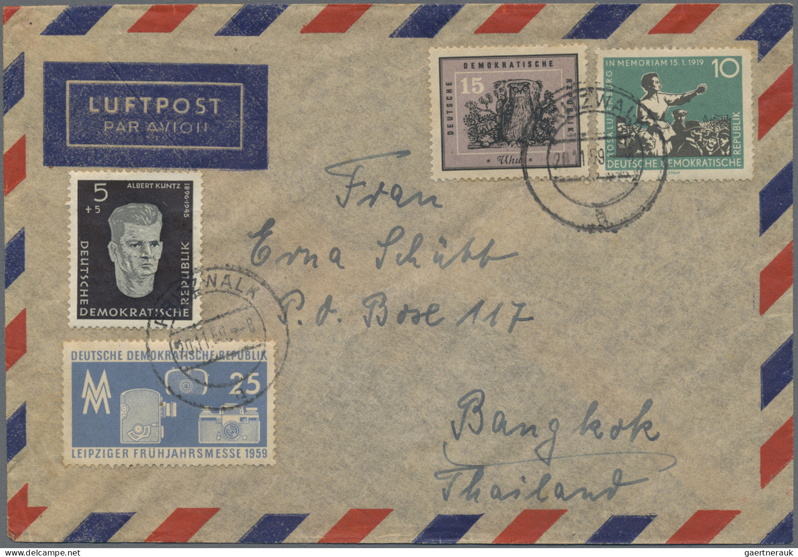 Thailand - Incoming Mail: 1948/1960 Ca.: 25 Covers From The Germany To Thailand, - Thailand