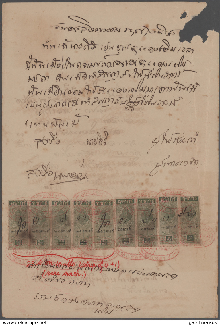 Thailand - Specialities: 1880's-1960's: Near To 100 Fiscal Documents Bearing A W - Thaïlande