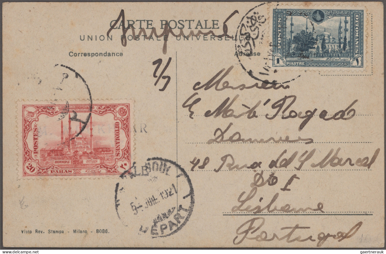 Asia: 1900/1932 Group Of 13 Covers, Postcards And Postal Stationery Items To Por - Autres - Asie