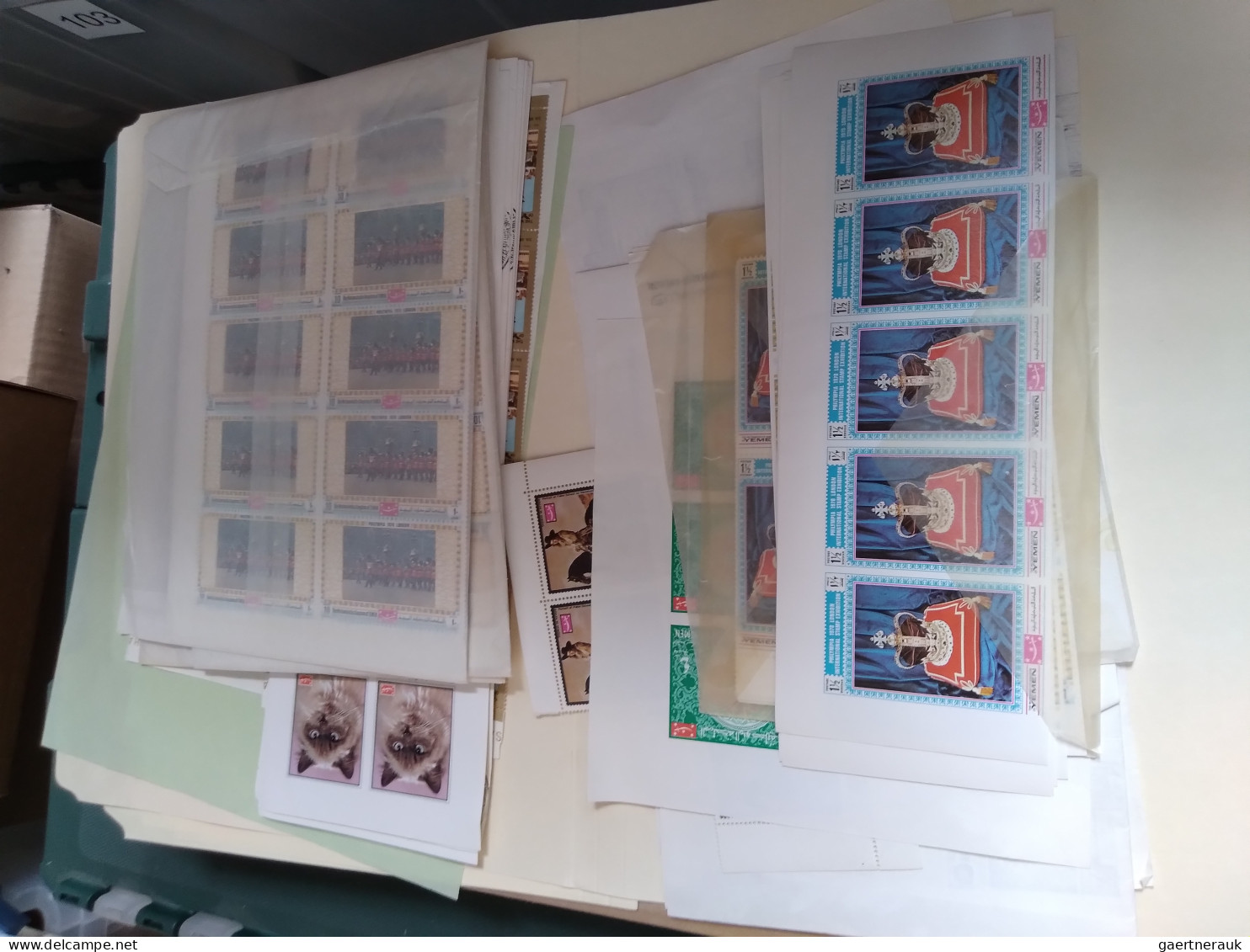 Middle East: "ARABIC WORLD" huge stock of stamps and a lot of Epreuves, proofs,