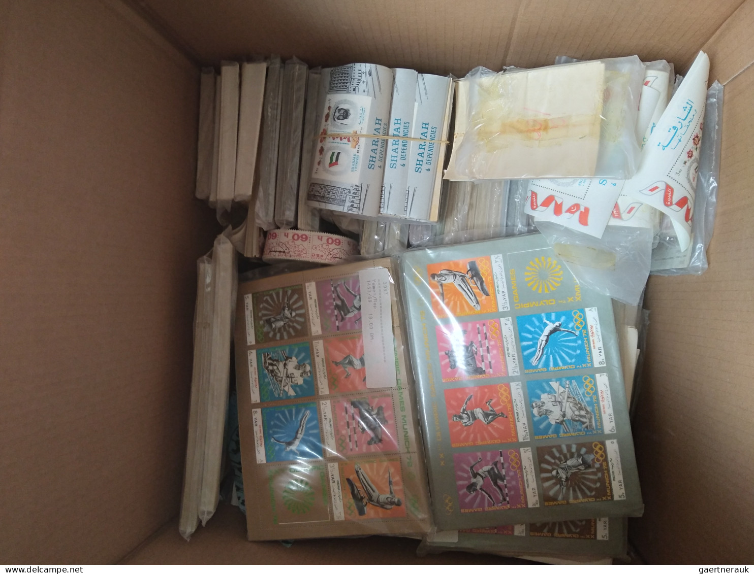 Middle East: "ARABIC WORLD" huge stock of stamps and a lot of Epreuves, proofs,