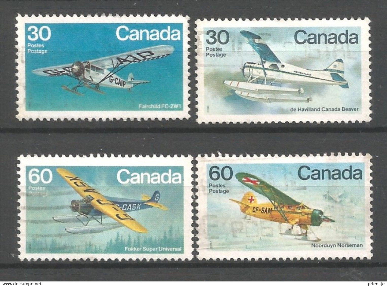 Canada 1982 Aviation Y.T. 814/817 (0) - Used Stamps