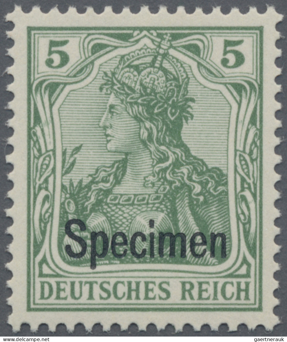 Deutsches Reich - Germania: 1902 Satz Germania Von 2 Pf. Bis 80 Pf. Je Mit Aufdr - Neufs