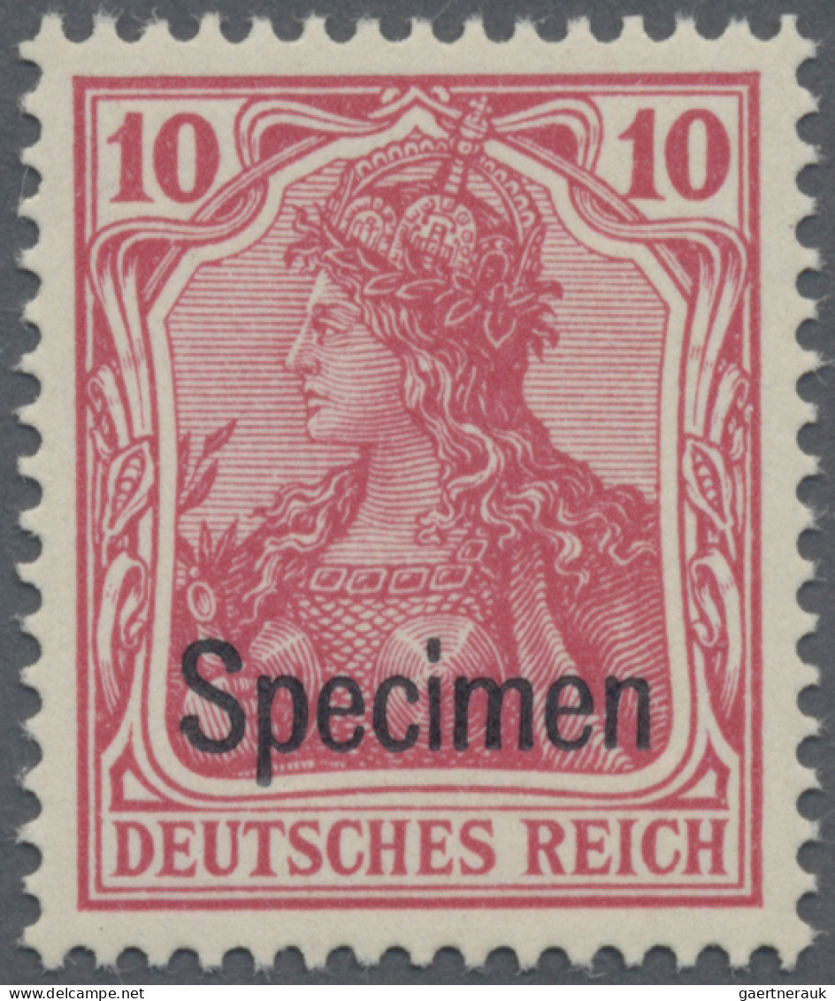 Deutsches Reich - Germania: 1902 Satz Germania Von 2 Pf. Bis 80 Pf. Je Mit Aufdr - Neufs