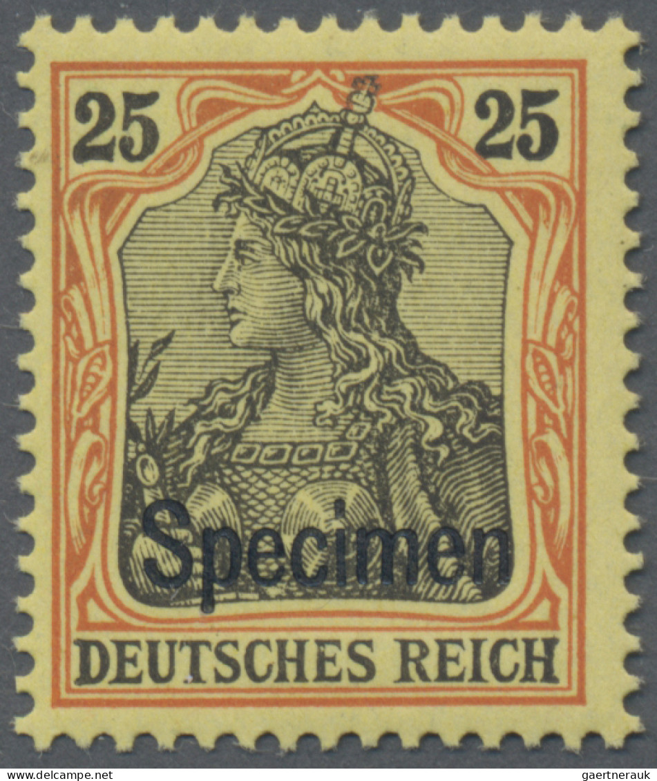 Deutsches Reich - Germania: 1902 Satz Germania von 2 Pf. bis 80 Pf. je mit Aufdr