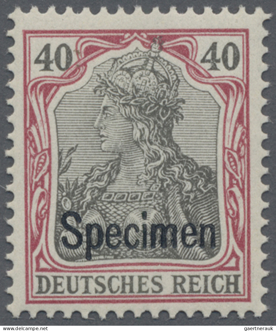 Deutsches Reich - Germania: 1902 Satz Germania von 2 Pf. bis 80 Pf. je mit Aufdr