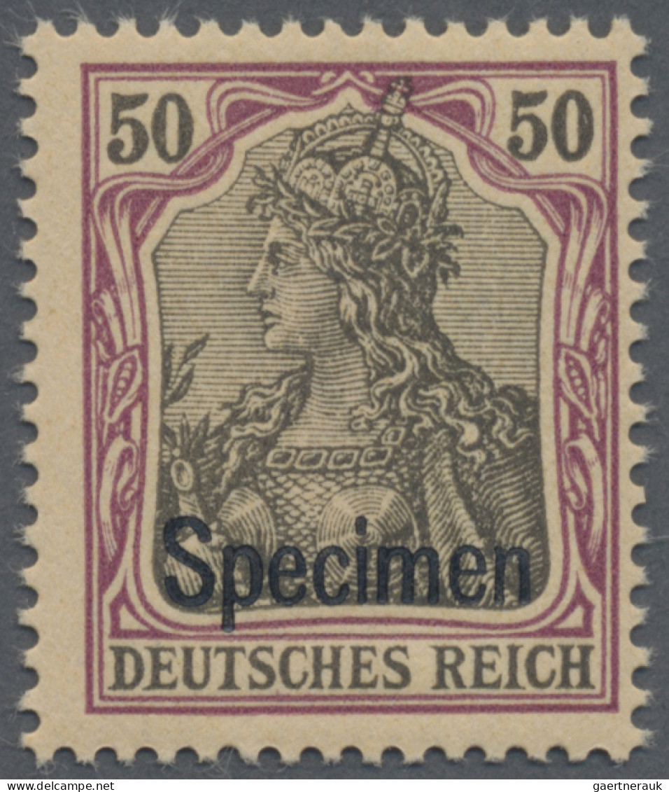 Deutsches Reich - Germania: 1902 Satz Germania von 2 Pf. bis 80 Pf. je mit Aufdr