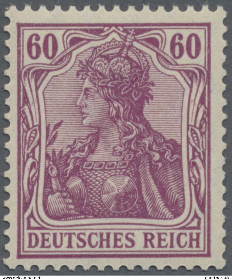 Deutsches Reich - Germania: 1905-13 Germania, kompletter Satz von 11 Werten (von