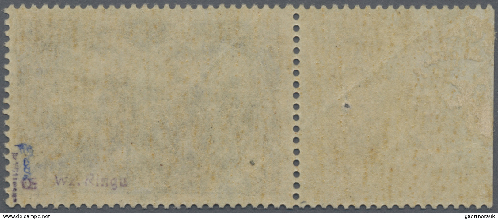 Deutsches Reich - Germania: 1918 Kriegsdruck 3 M. Schiefergrau Auf Papier Mit Wa - Unused Stamps