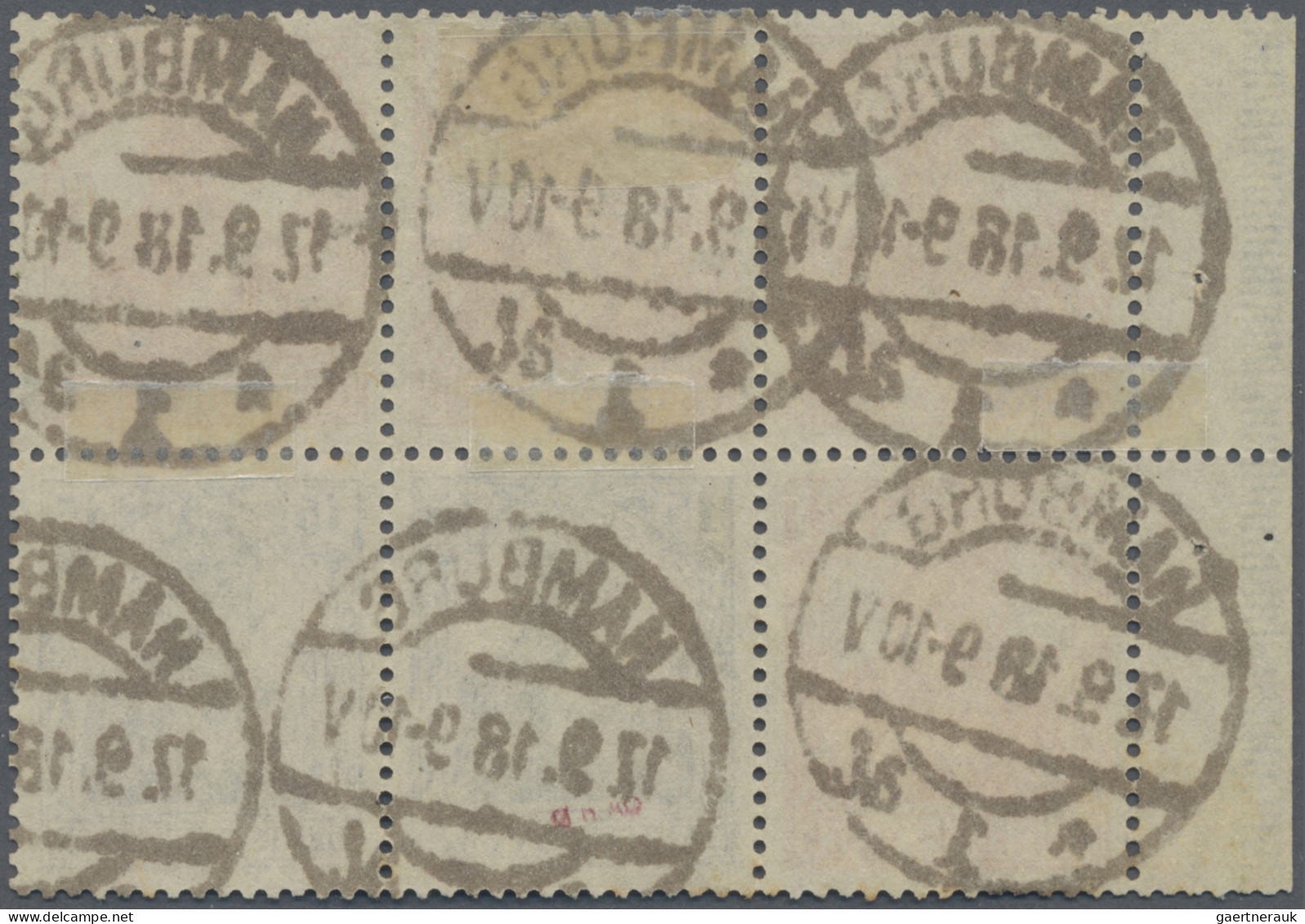 Deutsches Reich - Markenheftchenblätter: 1917/18 Germania-Heftchenblatt Mit 4x 7 - Cuadernillos