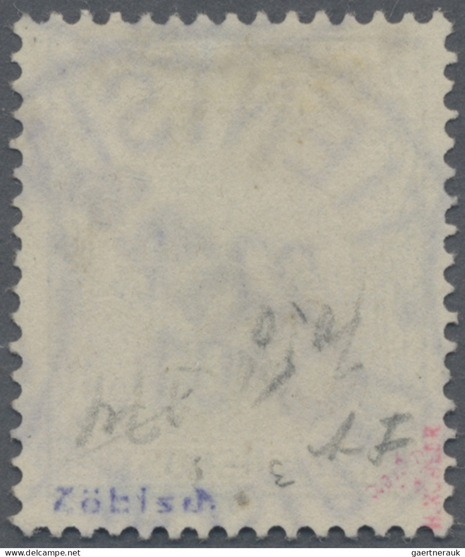 Deutsche Post In China: 1901 20 (Pf) Lilaultramarin Mit Handstempelaufdruck "Chi - Chine (bureaux)