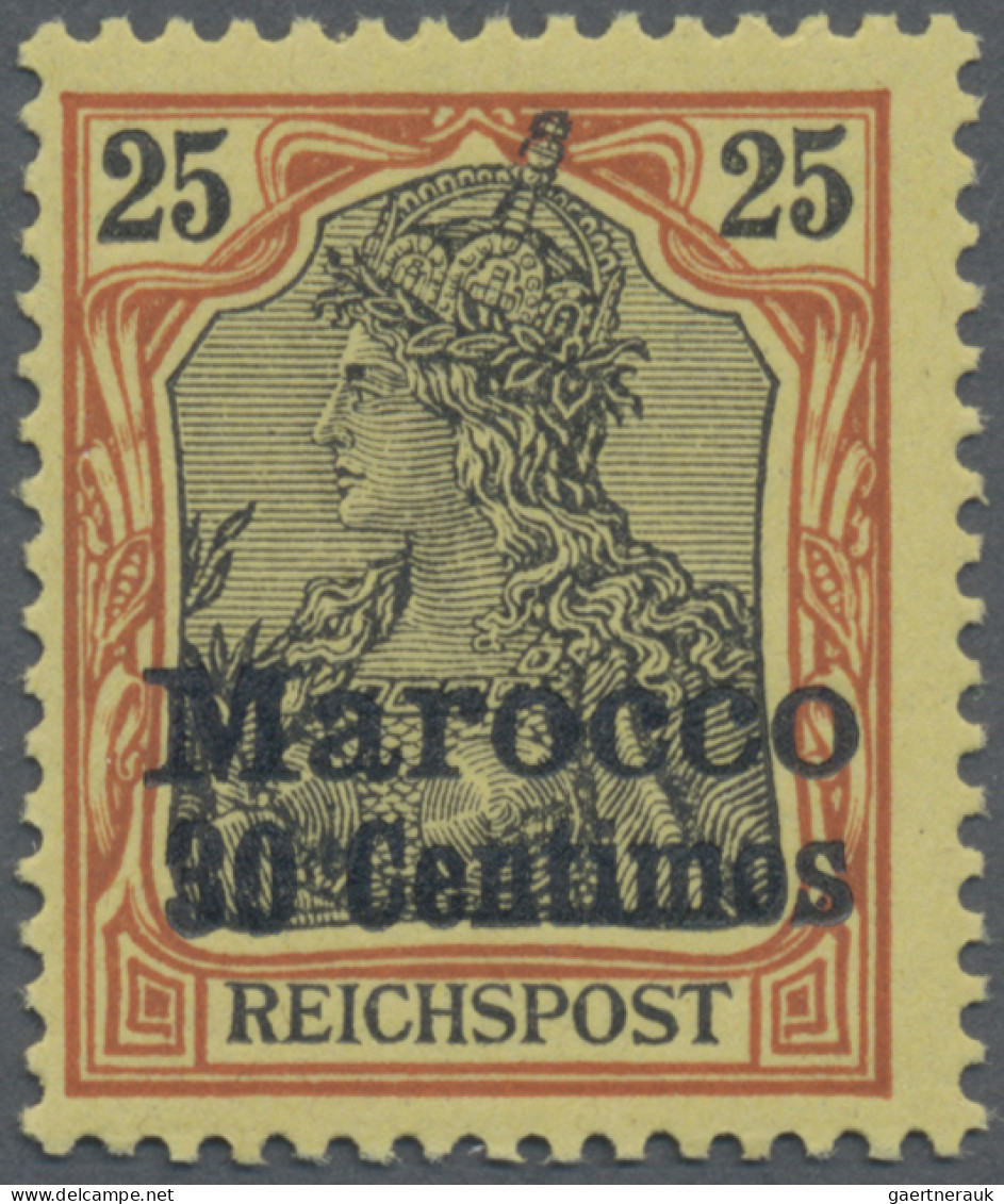Deutsche Post In Marokko: 1900 Amtlich Nicht Ausgegebener, Aber 1923 Versteigert - Deutsche Post In Marokko