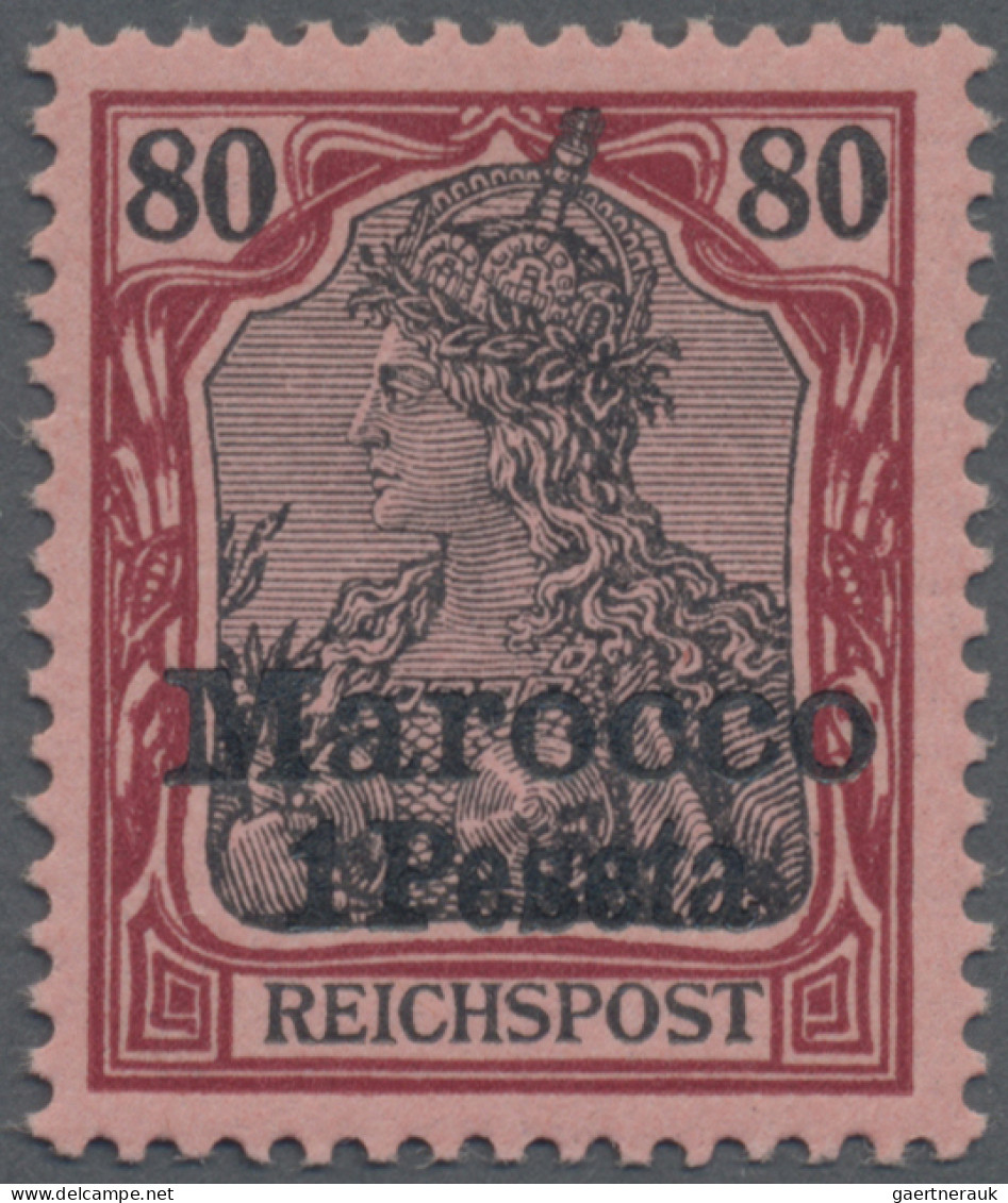 Deutsche Post in Marokko: 1900 Amtlich nicht ausgegebener, aber 1923 versteigert